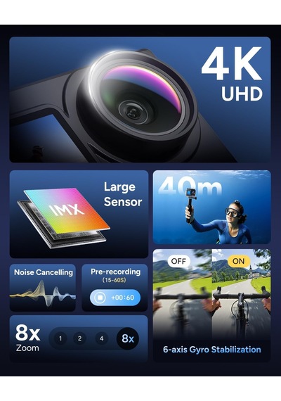 Sj6 Ultra Aksiyon Kamerası, Wi-fi, 30 Metreye Kadar Su Geçirmez, 4k 30 Fps Video, 20 Mp Fotoğraf Diğer