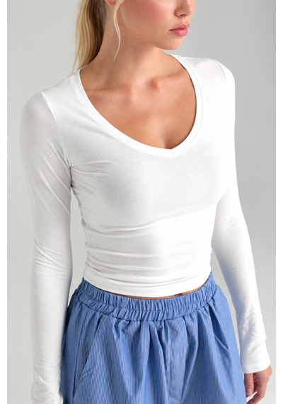Cloudymood Kadın Ultra Soft V Yaka Bluz Günlük Kullanım Kombinlenebilir Ekru - 892430423 Ekru Cloudymood Kadın Ultra Soft V Yaka Bluz Günlük Kullanım Kombinlenebilir Ekru - 892430423 Ekru