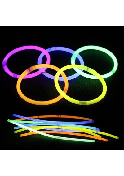 Fosforlu Neon Glow Stick Led Bileklik - Çubuk 100'lü Paket Genel