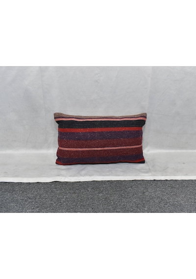 Zehra Abla Halı Yeni El Dokuma Dekoratif Lumbar Kilim Kırlent Yastık Kılıfı 6128