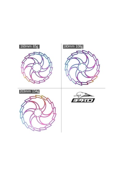 Pro 180 Mm Bukalemun Rotor Bisiklet Disk Fren Rotoru 160mm 6 Vida Mtb Ultra Hafif Rainbow Rotor