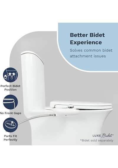 Bidet Luxe Ts1008e Yavaş Kapanan Hızlı Çıkarma Menteşeli Ve Kaymaz Tamponlu Uzun Rahat Oturak Diğer