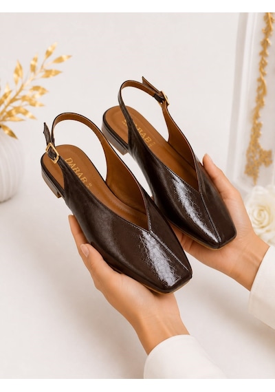 Dabab Shoes Lıvora Kadın Acı Kahve Kare Burun Tokalı Düz Taban Slingback Casual Babet Ayakkabı Kahverengi Dabab Shoes Lıvora Kadın Acı Kahve Kare Burun Tokalı Düz Taban Slingback Casual Babet Ayakkabı Kahverengi