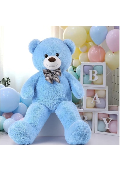 80 Cm Papyonlu Peluş Ayıcık - % 100 Yerli Ürün 001