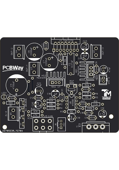 2.1 Kanal 13 13 38 Watt Amfi Devresi Tda7379-Tda7377-0-12V