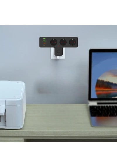 Nesil 3'lü Duvar Priz Akım Korumalı Priz 3 X Usb 1 X Type-c 20w Pd Giriş Ofis Ev Okul 0
