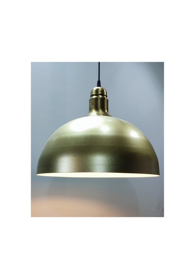 Mat Gold Metal 40cm Retro Rustik Avize Eskitme Askılı Siyah
