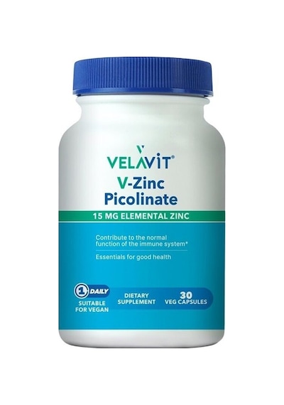 Velavit V Zinc Picolinate Takviye Edici Gıda 30 Kapsül