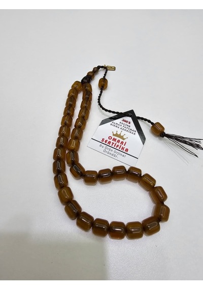 Omari İmzalı Sertifikalı Alman Faturan Sıkma Kehribar Tesbih 10x9 00718630
