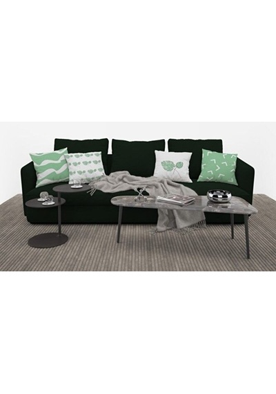 Kırlent Kılıfı 4lu Dijital Baskılı Leaves Desen Baskılı Renkli 40