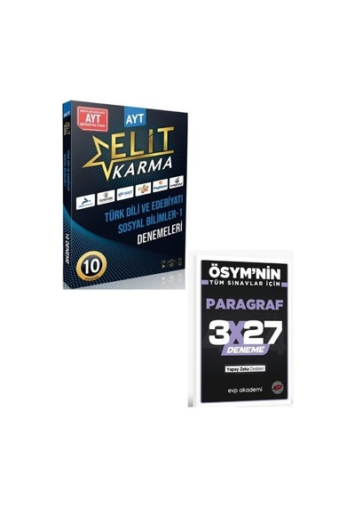 Paraf 2027 Ayt Türk Dili Ve Edebiyatı Sosyal Bilimler-1 Elit Karma 10 Deneme+ Evp Akademi Paragraf