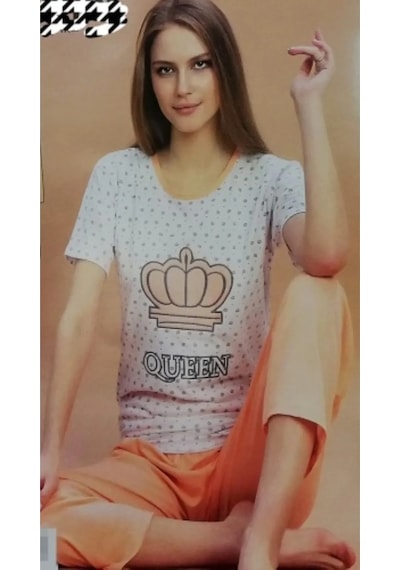 Ercan Kadın Somon Penye Pijama Takımı Somon