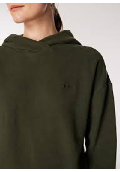 Lee Cooper Açık Haki Kadın Kapüşon Regular Fit Düz Sweatshirt 251 Lcf 241013 Laney A. Haki