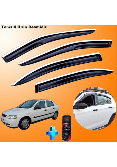 Opel Astra G Sedan Mügen Cam Rüzgarlığı Abs Nikelaj Krom Cam Rüzgarlığı 1998-2009 + Ebrayn 150ml Koku