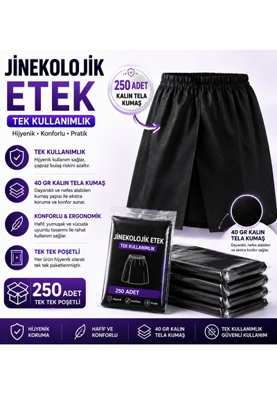 Tek Kullanımlık Hasta Muayene Doğum Eteği 250 Adet