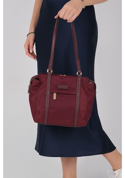 Silver Polo Sp1215 Kadın Omuz Çantası Saten Bordo-bordo