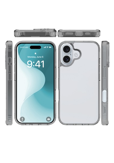 Apple Uyumlu iPhone Buff 16 Air Hybrid Şeffaf Kılıf Smoke Black