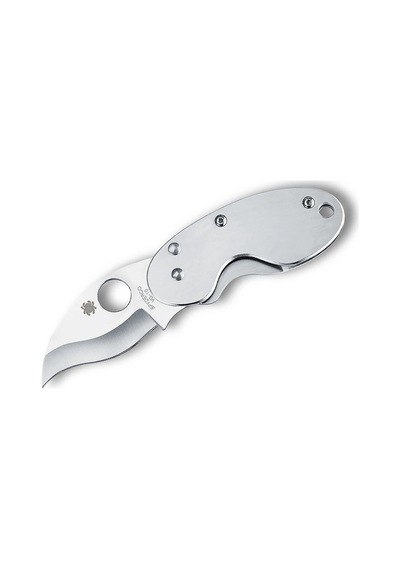 Spyderco Cricket Stainless Plainedge Kamp Çakı Gümüş