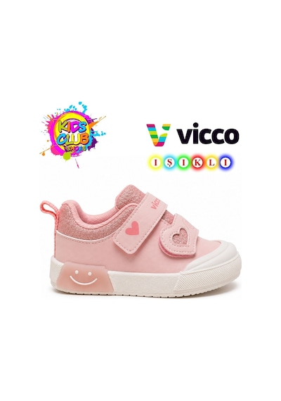 Vicco Suzi Işıklı Ortopedik Çocuk Spor Ayakkabı Pudra