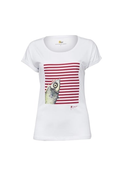 Biggdesign Pistachio Çizgili Kadın T-Shirt