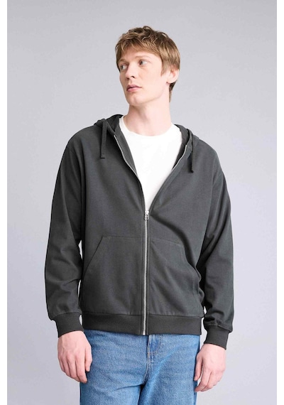 Defacto %100 Pamuk Fermuarlı Sweatshirt F9812ax26spar221 Antrasit-ar221