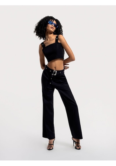 Loft Crop Kadın Top Lf2035100 Q1.v1 Siyah