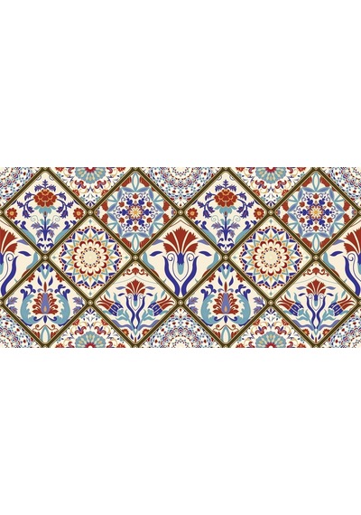 Yer Kaplama Zemin Kaplama Folyosu 65x130 Cm Turkish Style Vintage