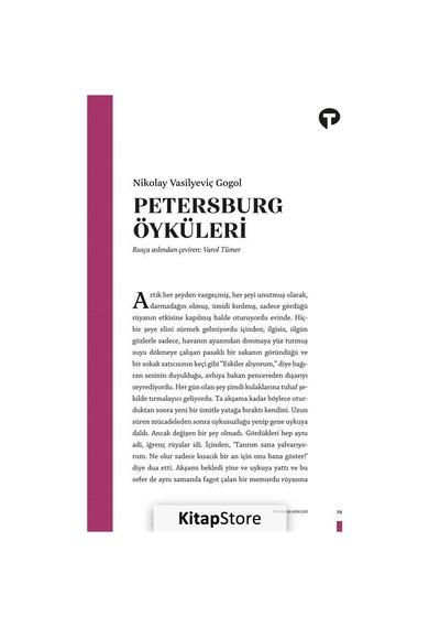 Petersburg Öyküleri - Nikolay Vasilyeviç Gogol - Turkuvaz Kitap