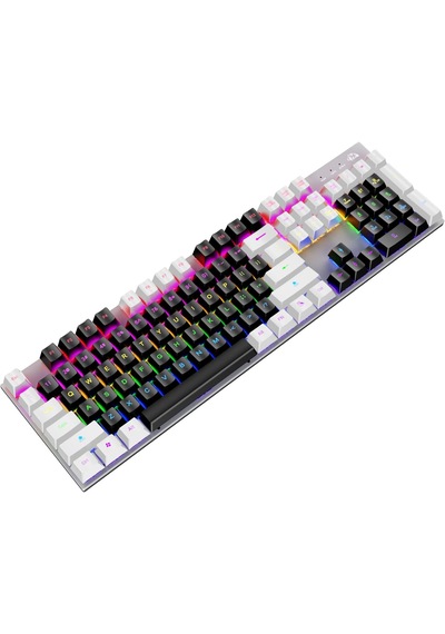 104 Tuşlu Gaming Klavye Rgb Işıklı Animasyon Modlu Mekanik Hisli Klavye Oyuncu Klavyesi