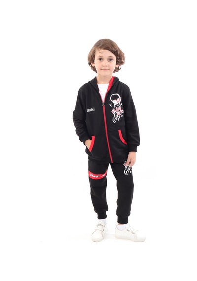 Toontoy Erkek Çocuk Baskılı Eşofman Takım Siyah Toontoy Erkek Çocuk Baskılı Eşofman Takım Siyah
