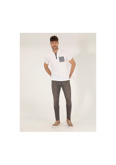 Pierre Cardin Slim Fit Fermuarlı Polo Yaka Tişört 50263932-vr013 Renkli
