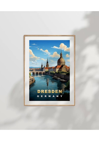 Çerçevesiz Poster Dresden Almanya Ufuk Çizgisi