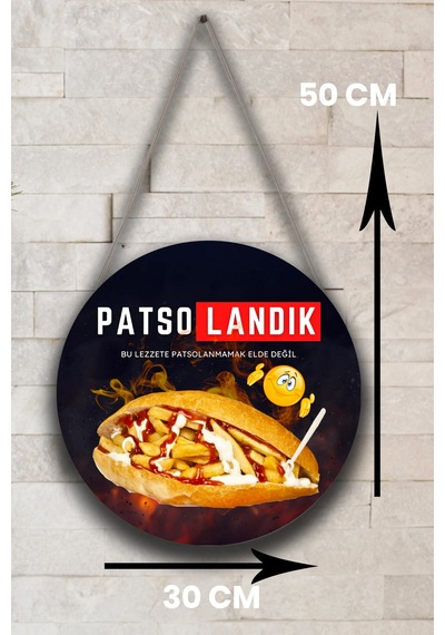 Patso Salonu İçin Duvar, Kapı, Çift Taraflı Askılı Pano Karşılama Tabelası, Patso Dükkan Süs Dekor
