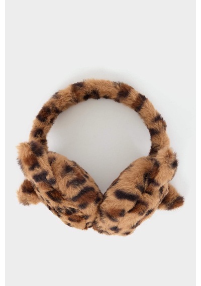 Defacto Kız Çocuk Leopar Desenli Pelüş Kulaklık F4355a825wnbn450 Kahve