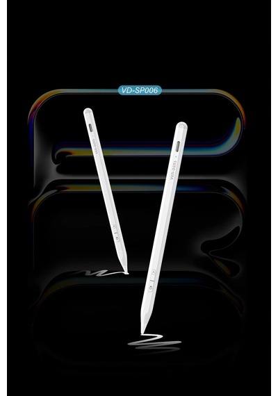 Ven-dens Vd-sp006 Apple Uyumlu iPad Ve Android Uyumlu Manyetik Tablet Kalemi, Type-c Şarj, 8 Saat, Beyaz