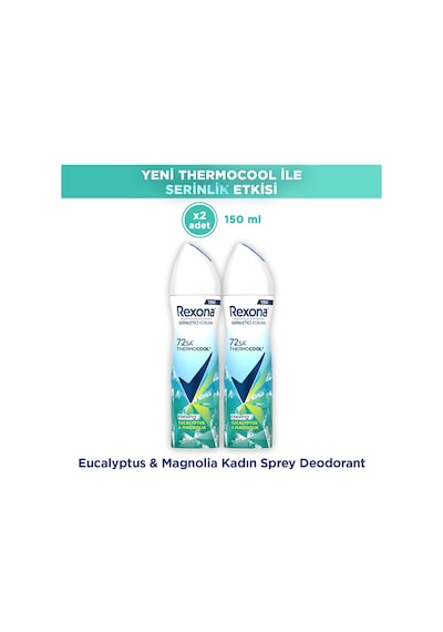 Rexona Thermocool Kadın Sprey Deodorant Eucalyptus & Magnolia 150 Ml X2