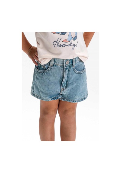 Kız Çocuk Denim Şort Açık Mavi 236 Açık Mavi
