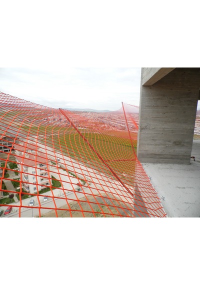 Inşaat Güvenlik Ağı 6 Mm Ip Kalınlığı 10 Cm E 10 Cm Göz Aralıklı