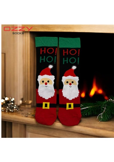 Ozzy Socks Unisex Yılbaşı Çorap 3 Çift Yeşil