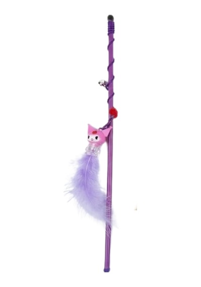 Kuromi Figürlü Kedi Oltası Mor