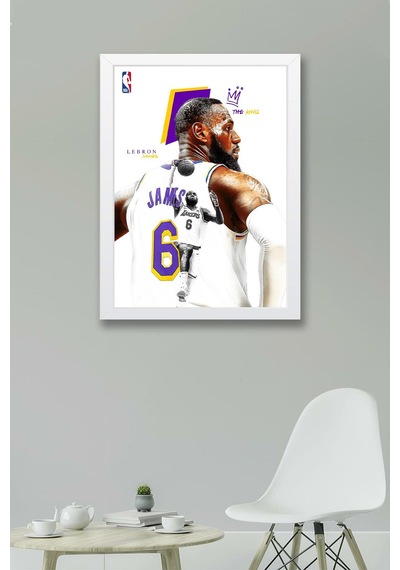 Lebron James Çerçeveli Tablo - The King Nba Posteri Tablo