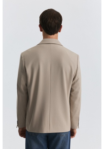 Antioch Relax Fit Kruvaze Erkek Blazer Ceket Bej