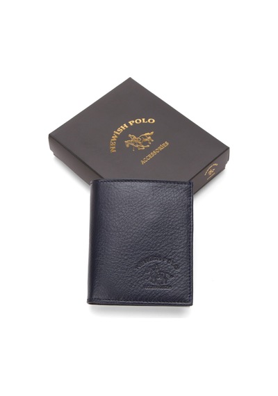 Newish Polo Erkek Hakiki Deri Cüzdan Ve Kartlık New396 Siyah