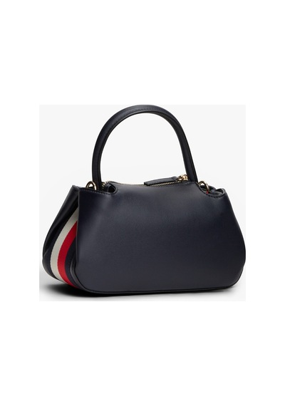 Tommy Hilfiger Th Logotape Mını Satchel Kadın Mavi Çanta - Aw0aw18743