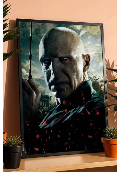 Lord Voldemort Mürver Asa Çerçeveli Tablo - Lüks Harry Potter Karanlık Lord Karakter Duvar Dekoru Siyah Lord Voldemort Mürver Asa Çerçeveli Tablo - Lüks Harry Potter Karanlık Lord Karakter Duvar Dekoru Siyah