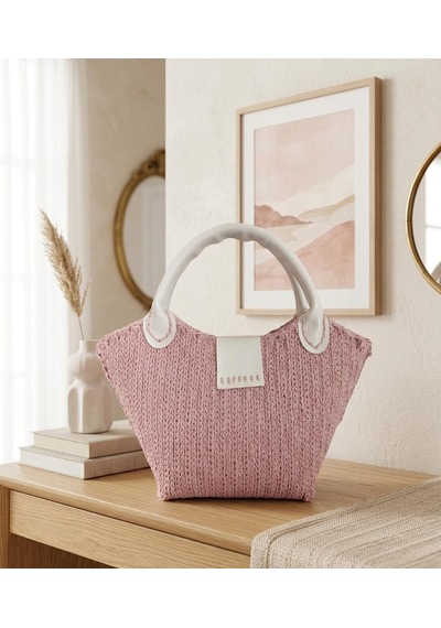 İlke Çanta Dünyası Kelebek Cotton Makrome El Yapımı Kadın Çanta Şık Tasarım, Dayanıklı Örgü, Günlük Kullanım Pembe - Pudra İlke Çanta Dünyası Kelebek Cotton Makrome El Yapımı Kadın Çanta Şık Tasarım, Dayanıklı Örgü, Günlük Kullanım Pembe - Pudra
