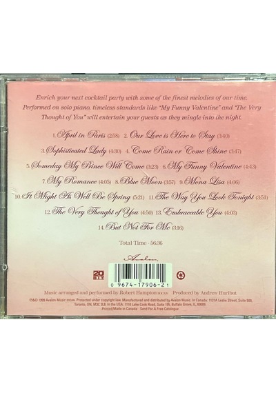 Plak Değildir Cd Dir Cd Entertaining Solo Piano For Cocktails C