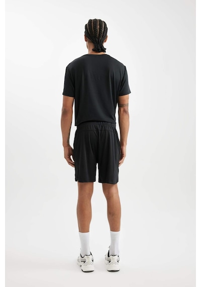 DeFactoFit Standart Fit Normal Kesim Sporcu Kısa Paça Şort C9176AX24AUBK81 Siyah