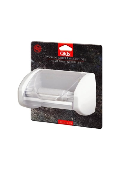 Qlux Tuvalet Kağıtlığı, Plastik, Döner Kapaklı, Beyaz, Yapışkanlı Montaj, 20x10x18 Cm, Geleneksel Tarz 000 Açık Krem