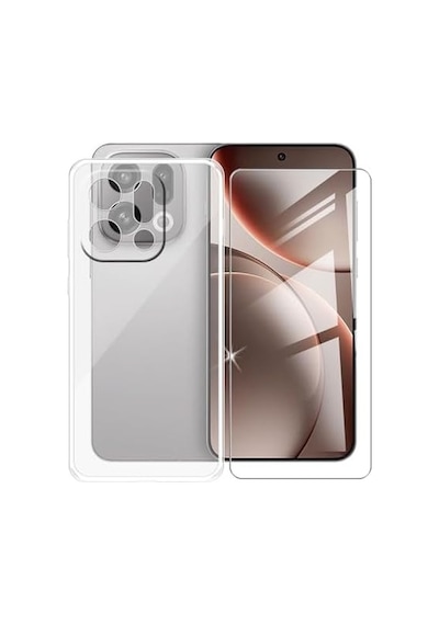Teleplus Oppo Find X9 Kılıf Tpu Kamera Korumalı Silikon + Nano Ekran Koruyucu Şeffaf